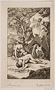 Illustration til Salomon Gessners "Abels død", 1764 by J.M. Preisler