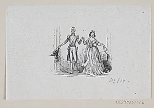 Illustration til "Skyggen" i H.C. Andersen, "Eventyr og Historier", Bind 2 by H.P. Hansen