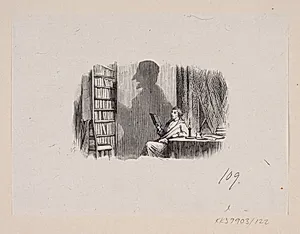 Illustration til "Skyggen" i H.C. Andersen, "Eventyr og Historier", Bind 2 by H.P. Hansen