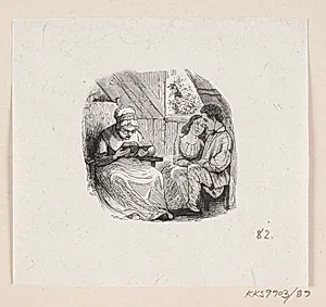 Illustration til "Snedronningen" i H.C. Andersen, "Eventyr og Historier", Bind 1 by H.P. Hansen