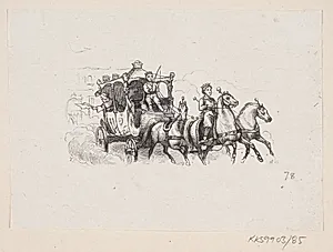 Illustration til "Snedronningen" i H.C. Andersen, "Eventyr og Historier", Bind 1 by H.P. Hansen