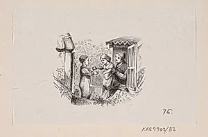 Illustration til "Snedronningen" i H.C. Andersen, "Eventyr og Historier", Bind 1 by H.P. Hansen