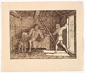 Illustration til St. St. Blicher, De tre Helligaftener by Christen Dalsgaard