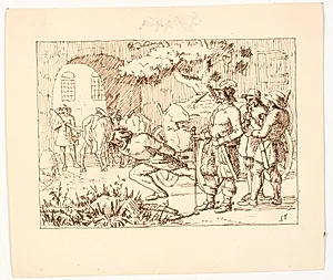 Illustration til St. St. Blicher, De tre Helligaftener by Christen Dalsgaard