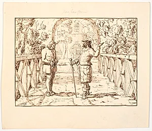 Illustration til St. St. Blicher, De tre Helligaftener by Christen Dalsgaard