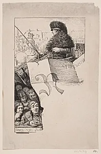 Illustration til St. St. Blicher, "E Bindstouv" by Ubekendt