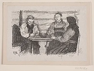 Illustration til "Stabursnøgelen i Rokkehovedet" by Ubekendt