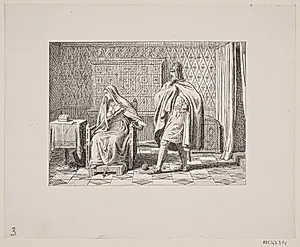 Illustration til Svend Grundtvig, "Marsk Stig: Dansk Folkevise Fra 13de Aarhundrede", 1861 by Constantin Hansen