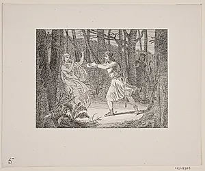 Illustration til Svend Grundtvig, "Marsk Stig: Dansk Folkevise Fra 13de Aarhundrede", 1861 by Constantin Hansen