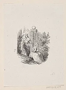 Illustration til "Svinedrengen" i H.C. Andersen, "Eventyr og Historier", Bind 1 by H.P. Hansen