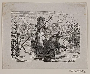 Illustration til T. A. Becker, "Ringen på Hastrup"