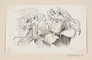 Illustration til "Tommelise" i H.C. Andersen, "Eventyr og Historier", Bind 1 by H.P. Hansen