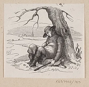 Illustration til "Under Piletræet" i H.C. Andersen, "Eventyr og Historier", Bind 2 by H.P. Hansen