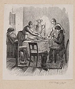 Illustration til "Under Piletræet" i H.C. Andersen, "Eventyr og Historier", Bind 2 by H.P. Hansen