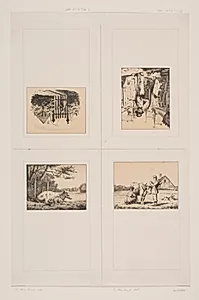 Illustrationer til "Billedbog for børn. Tegnet af Otto Haslund og Pietro Krohn med Vers af J. Krohn"