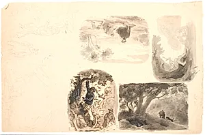 Illustrationsudkast by Lorenz Frølich