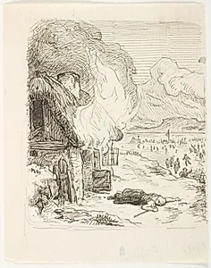 Illustrationsudkast til H.C. Andersen, "Noget" by Lorenz Frølich