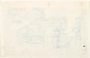 Illustrationsudkast til H.C. Andersen, "Noget" by Lorenz Frølich