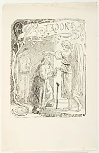 Illustrationsudkast til H.C. Andersen, "Noget" by Lorenz Frølich