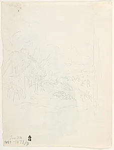 Illustrationsudkast til H.C. Andersen, "Noget" by Lorenz Frølich