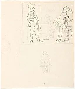 Illustrationsudkast til H.C. Andersen, Peiter, Peter og Peer by Lorenz Frølich