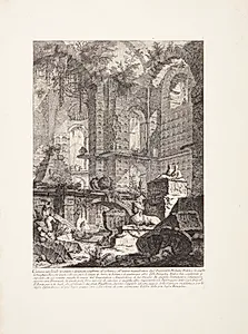 Imaginært gravkammer, tegnet i henhold til den stil og storslåethed man fandt hos de romerske kejsere ... by Giovanni Battista Piranesi