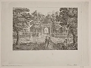 Indkørsel til et herresæde by Heinrich Christian Schumacher