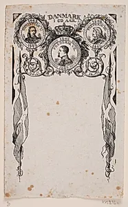 Indramning med medallionen af Chr. I, Fr. 3. og Fr. 7.