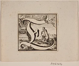 Initial til Frederik IV's Salvingsakt by Odvardt Helmoldt de Lode