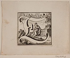 Initial til Frederik IV's Salvingsakt by Odvardt Helmoldt de Lode