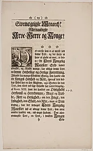 Initial til Frederik IV's Salvingsakt by Odvardt Helmoldt de Lode