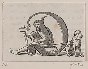 Initialet D fra fabricius' Danmarkshistorie