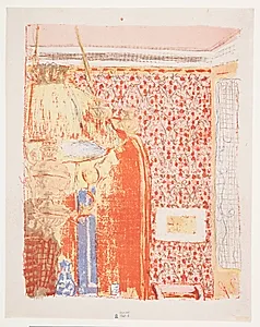 Intérieur aux tentures roses II