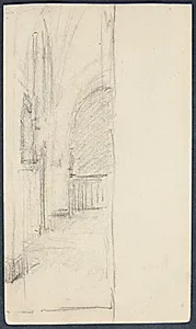 Interiør fra kirken Heiligengast, Lübeck, 1887 by Albert Gottschalk