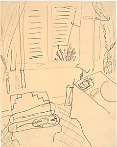 Interiør med violin by Henri Matisse