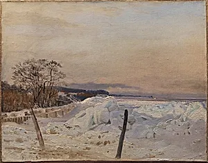 Isskruninger ved Tårbæk by Vilhelm Kyhn