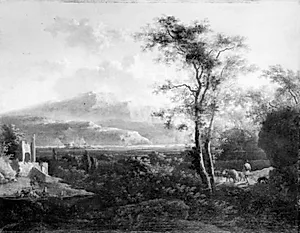 Italieniserende landskab by Frederik de Moucheron