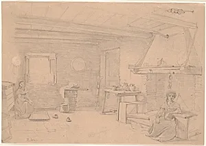 Italiensk bondestue by Wilhelm Marstrand