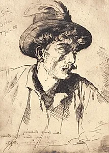 Italiensk landarbejder. Sora by P.S. Krøyer
