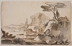Italiensk landskab by Jens Petersen Lund