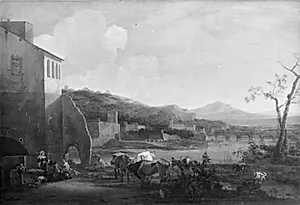 Italiensk landskab by Jan Asselijn