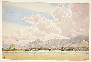 Italiensk landskab by Peter Hansen