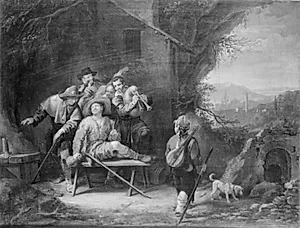 Italienske bønder by Dirck Helmbreeker
