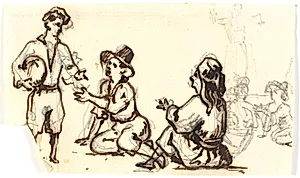 Italienske figurskitser by Martinus Rørbye