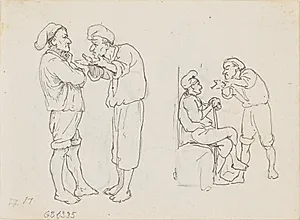 Italienske fiskere i samtale by Wilhelm Marstrand