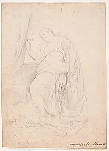 Jael dræber Sisara. Studie efter komposition af Carlo Maratti (Mezzetti, p. 345, nr. 150) by Hendrik Krock