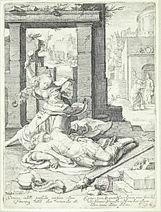 Jael og Sisera by Jan Saenredam