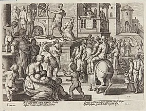 Jakobs henrettelse by Adriaen Collaert