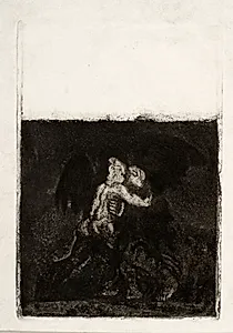 Jakobs kamp med englen by Oluf Hartmann