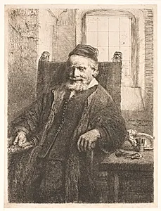 Jan Lutma, guldsmed og billedhugger by Rembrandt van Rijn